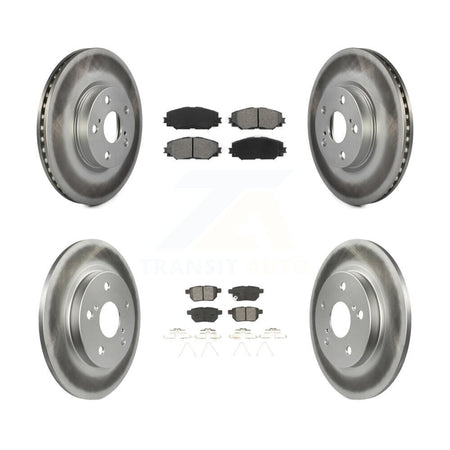 Front Rear Coated Disc Brake Rotors And Semi-Metallic Pads Kit For Toyota Matrix KGS-101002