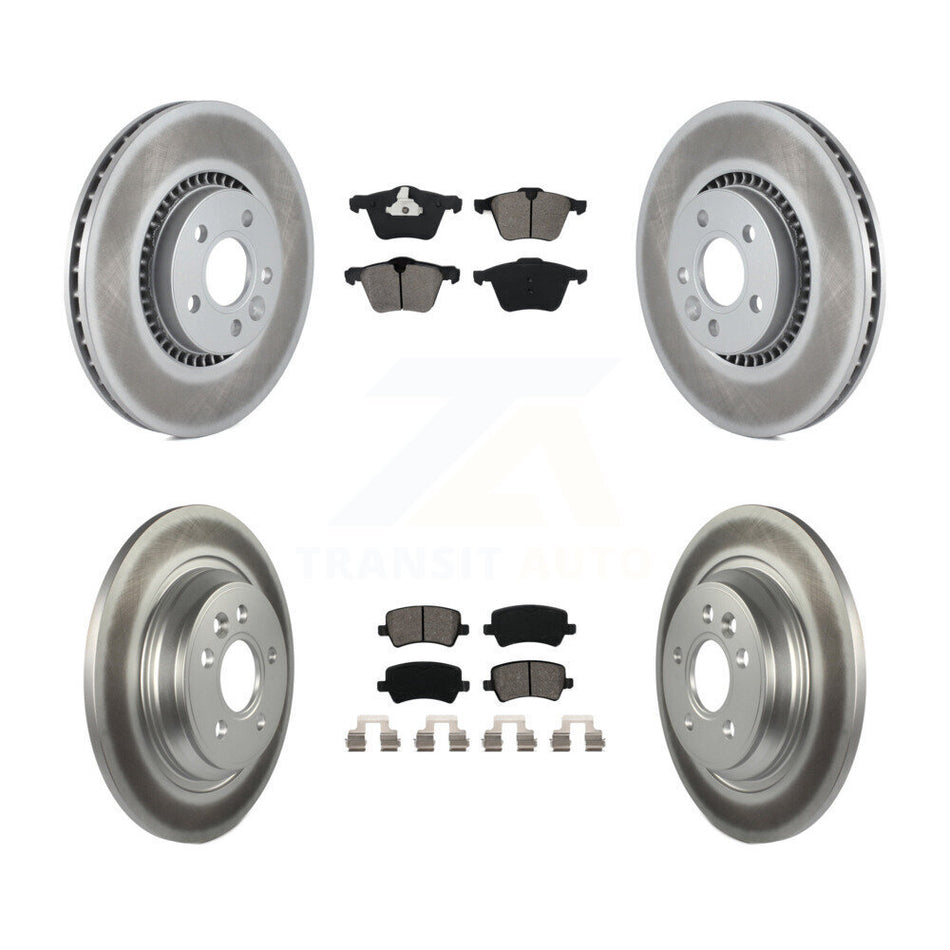Front Rear Coated Disc Brake Rotors And Semi-Metallic Pads Kit For Volvo S60 V60 Cross Country V70 KGS-101013