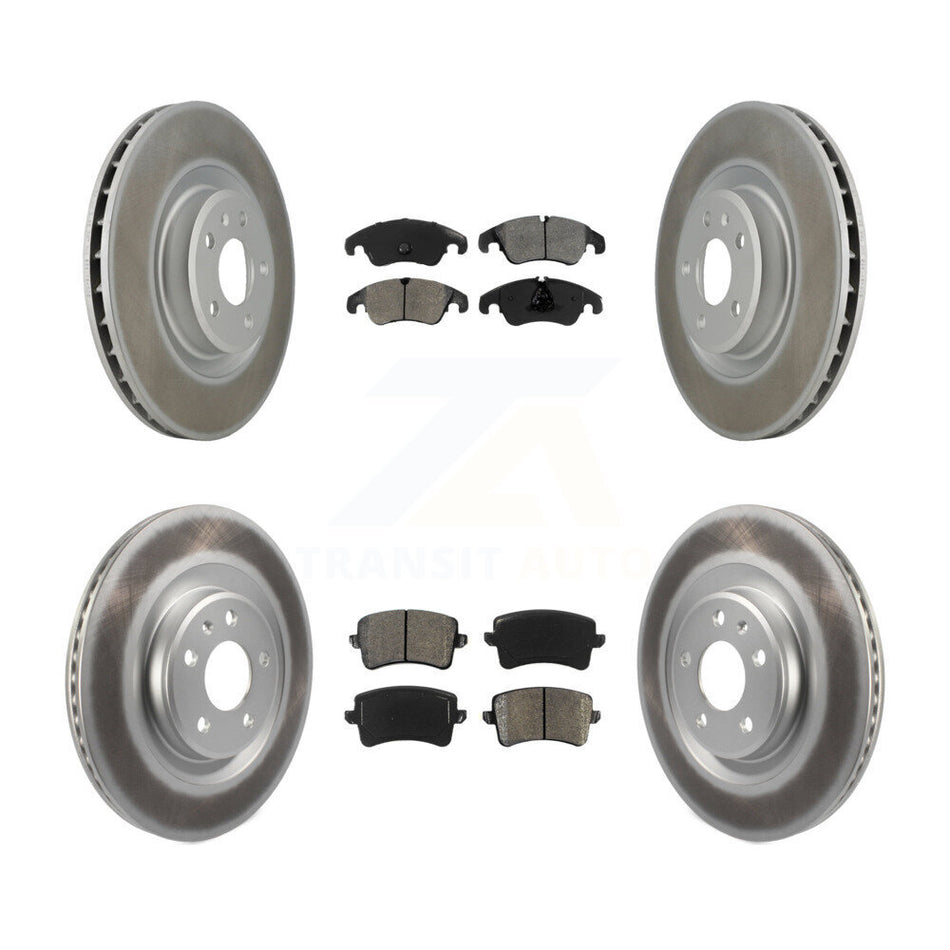 Front Rear Coated Disc Brake Rotors And Semi-Metallic Pads Kit For Audi Q5 S5 KGS-101031