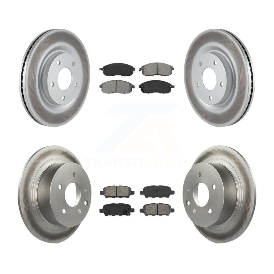 Front Rear Coated Disc Brake Rotors And Semi-Metallic Pads Kit For Nissan Sentra Juke KGS-101067