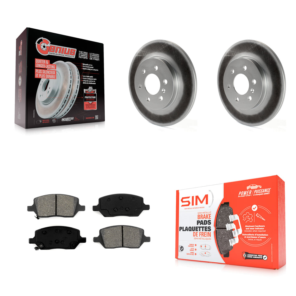 Rear Coated Disc Brake Rotors And Semi-Metallic Pads Kit For Chevrolet Uplander Buick Terraza Pontiac Montana Saturn Relay KGS-101148