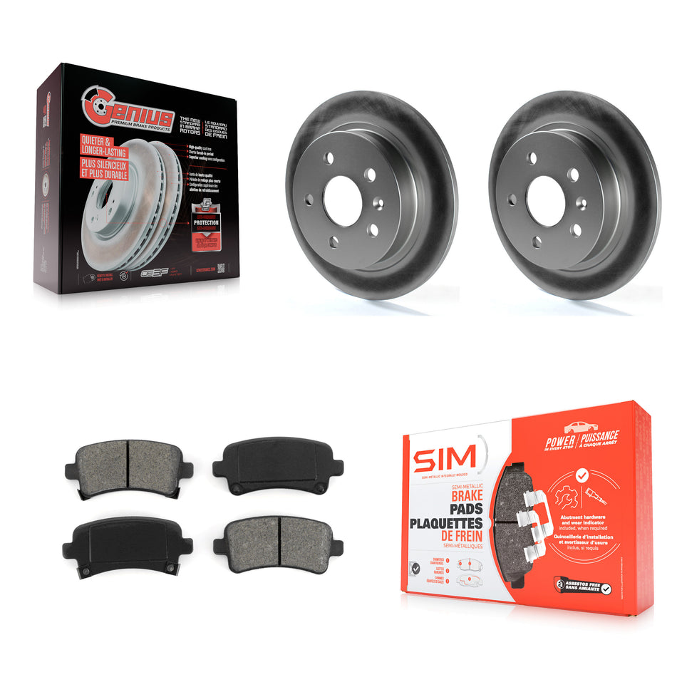 Rear Coated Disc Brake Rotors And Semi-Metallic Pads Kit For Chevrolet Malibu Buick LaCrosse Regal Limited KGS-101167