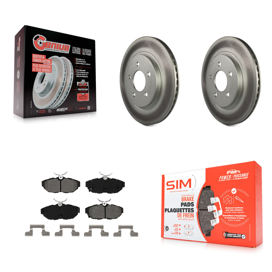 Rear Coated Disc Brake Rotors And Semi-Metallic Pads Kit For Ford Mustang KGS-101195