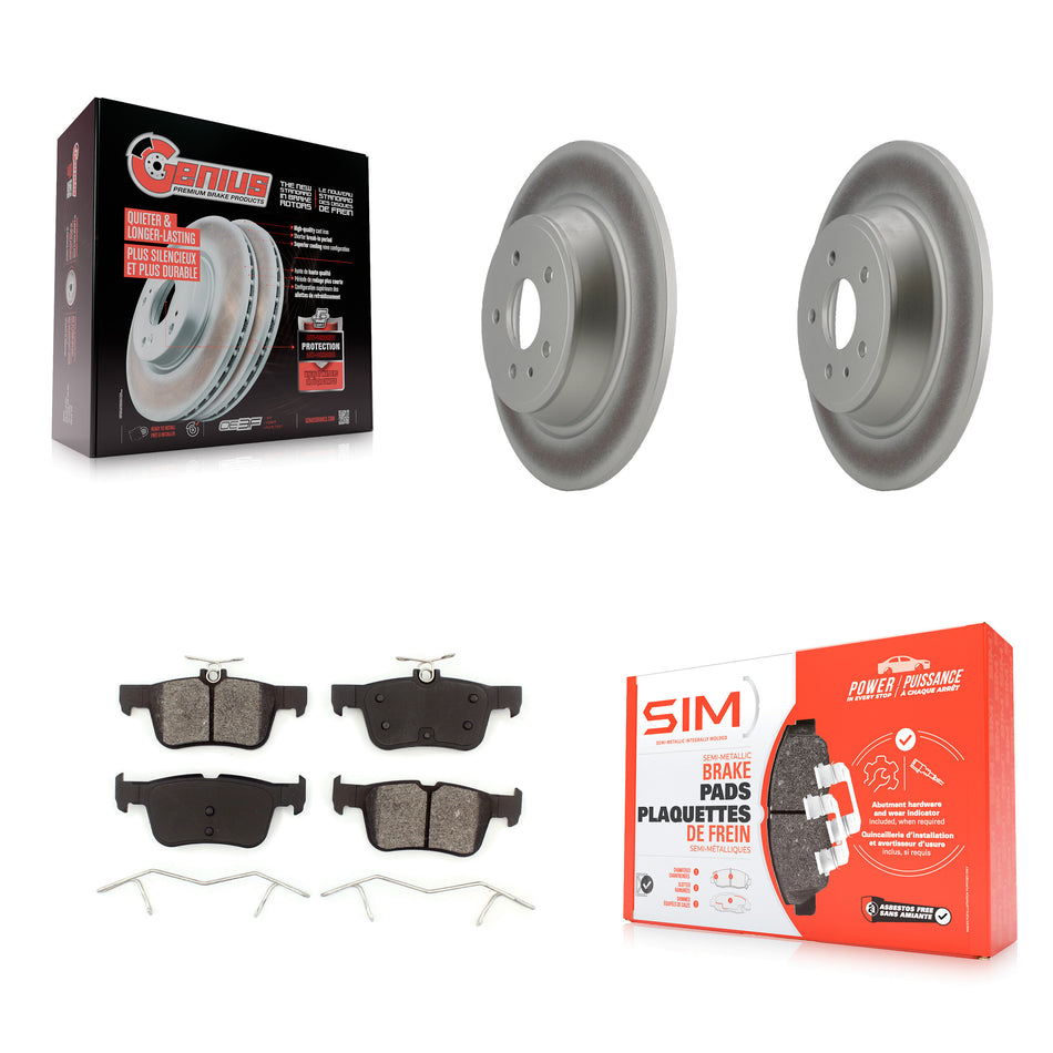 Rear Coated Disc Brake Rotors And Semi-Metallic Pads Kit For Ford Fusion Escape Lincoln MKC MKZ MKX Continental KGS-101218