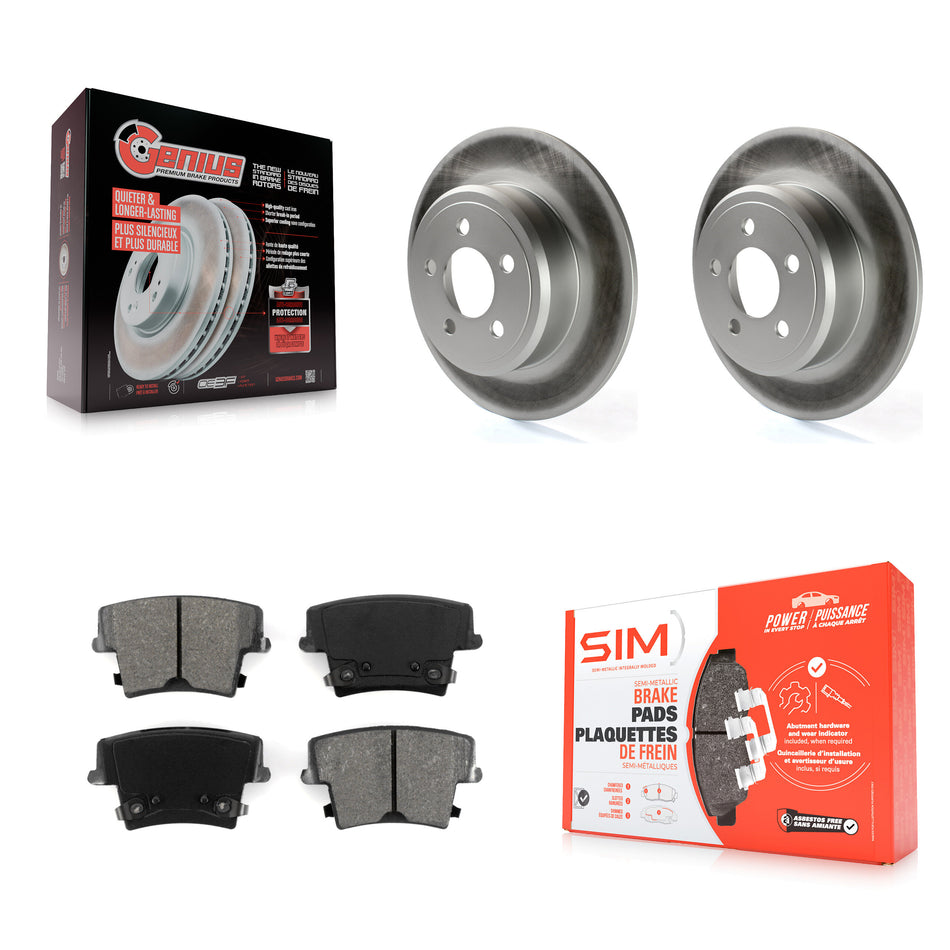 Rear Coated Disc Brake Rotors And Semi-Metallic Pads Kit For Dodge Charger Chrysler 300 Challenger Magnum Avenger KGS-101236
