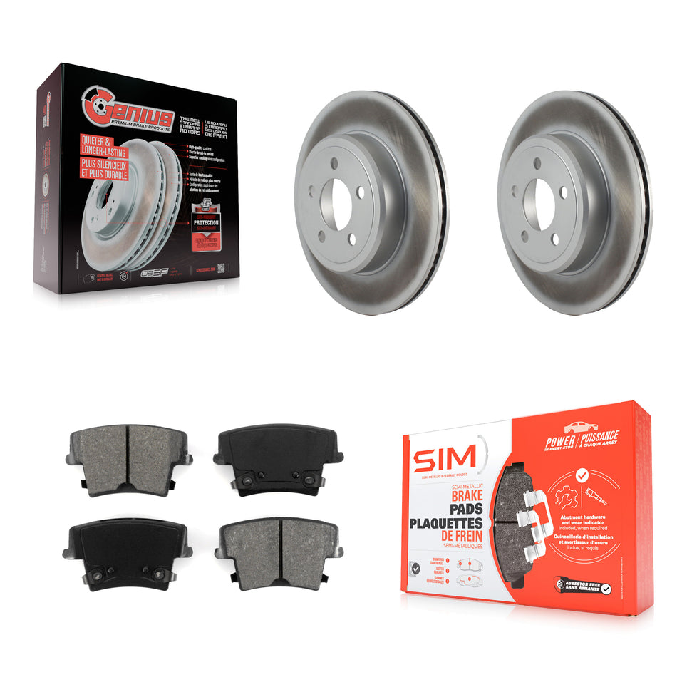 Rear Coated Disc Brake Rotors And Semi-Metallic Pads Kit For Dodge Charger Chrysler 300 Challenger Magnum KGS-101237