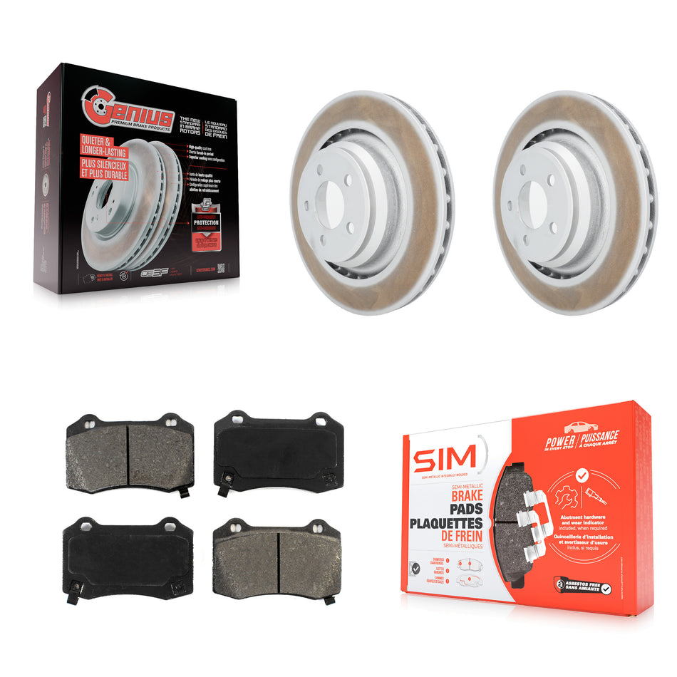 Rear Coated Disc Brake Rotors And Semi-Metallic Pads Kit For Dodge Charger Chrysler 300 Challenger Magnum KGS-101239