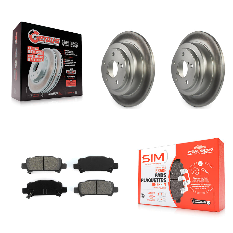 Rear Coated Disc Brake Rotors And Semi-Metallic Pads Kit For Subaru Forester Impreza KGS-101261