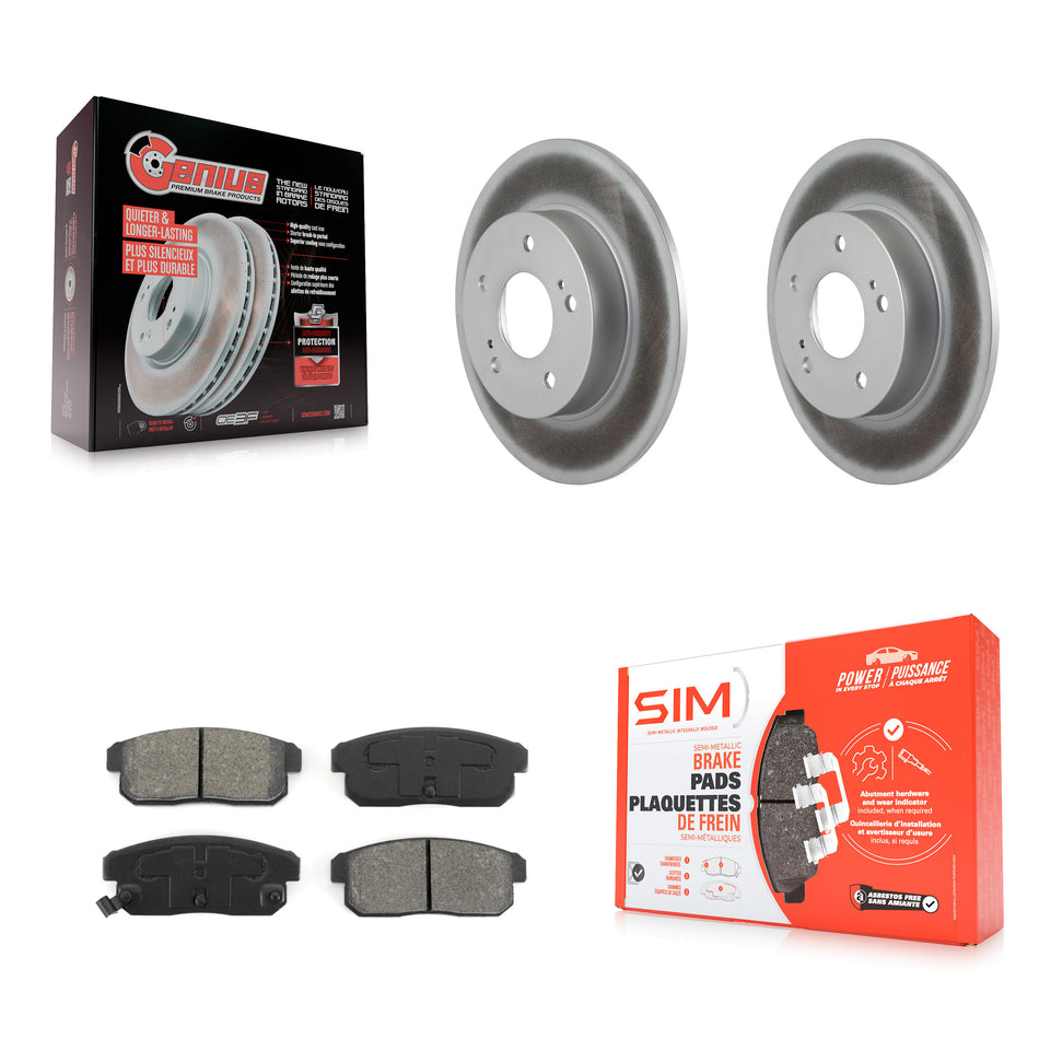 Rear Coated Disc Brake Rotors And Semi-Metallic Pads Kit For Nissan Maxima INFINITI I35 I30 KGS-101276