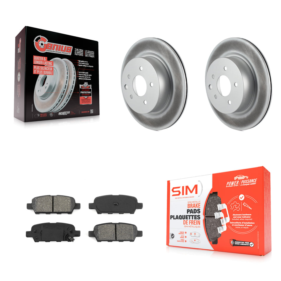 Rear Coated Disc Brake Rotors And Semi-Metallic Pads Kit For Nissan INFINITI Maxima G37 G35 M35 370Z 350Z QX50 EX35 G25 M45 Q40 EX37 Z KGS-101350