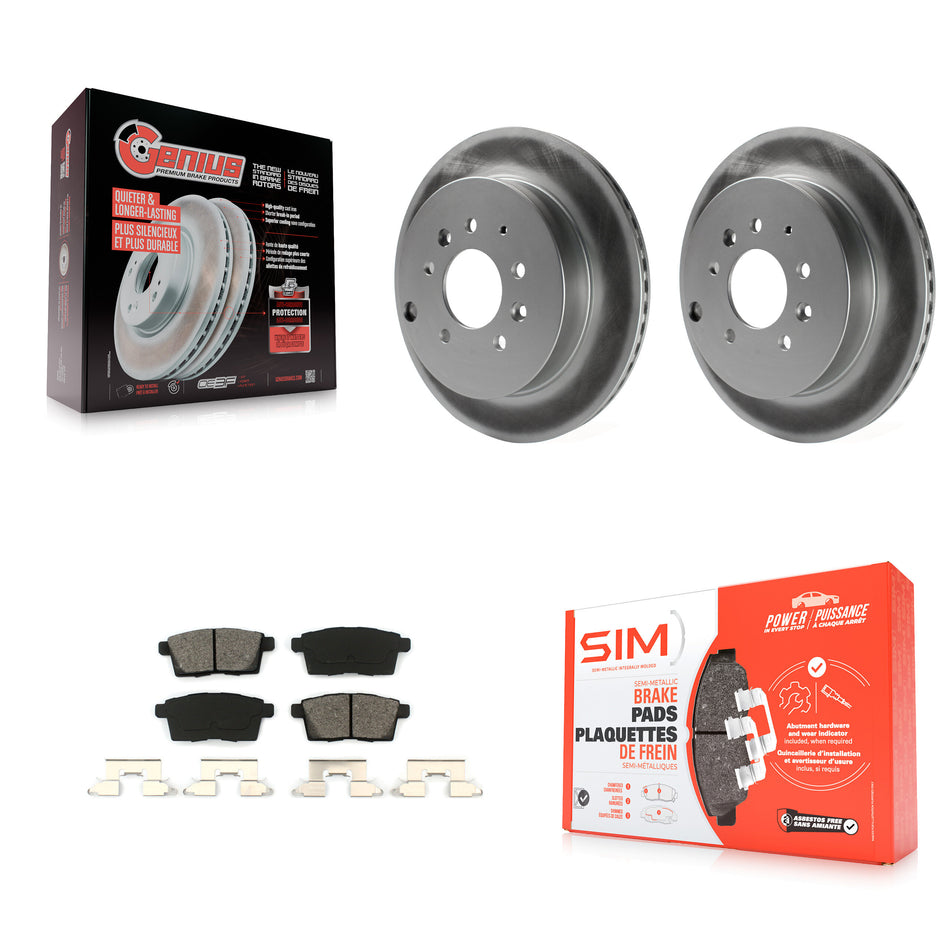 Rear Coated Disc Brake Rotors And Semi-Metallic Pads Kit For Ford Edge Mazda CX-7 Lincoln MKX KGS-101398