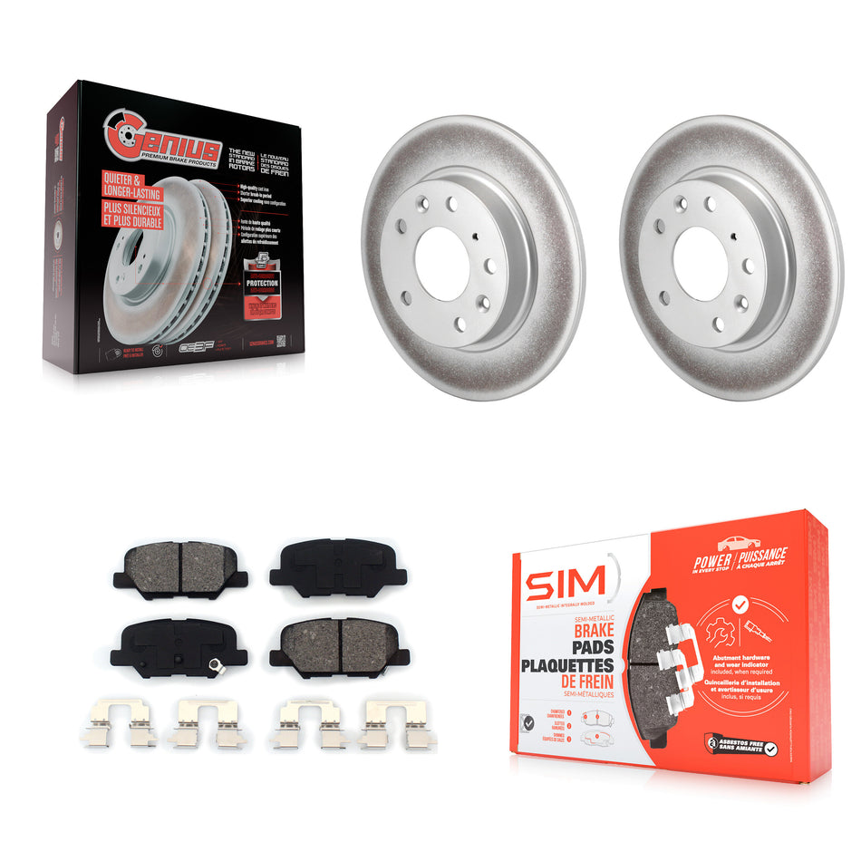 Rear Coated Disc Brake Rotors And Semi-Metallic Pads Kit For Mazda 3 Sport KGS-101482