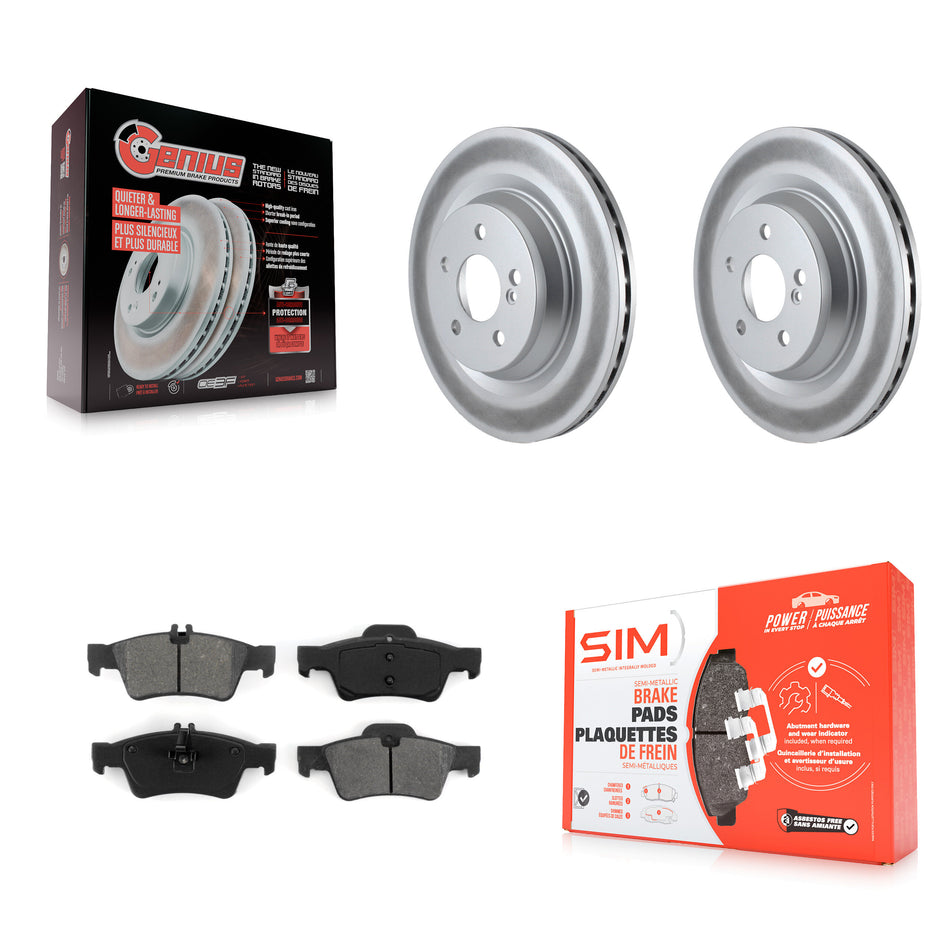Rear Coated Disc Brake Rotors And Semi-Metallic Pads Kit For Mercedes-Benz S550 SL550 CL550 S600 S350 S400 CL600 S450 KGS-101493