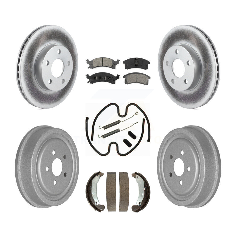 Front Rear Coat Brake Rotor Semi-Metallic Pad Drum Kit (7Pc) For Pontiac Sunfire Cavalier KGS-101496