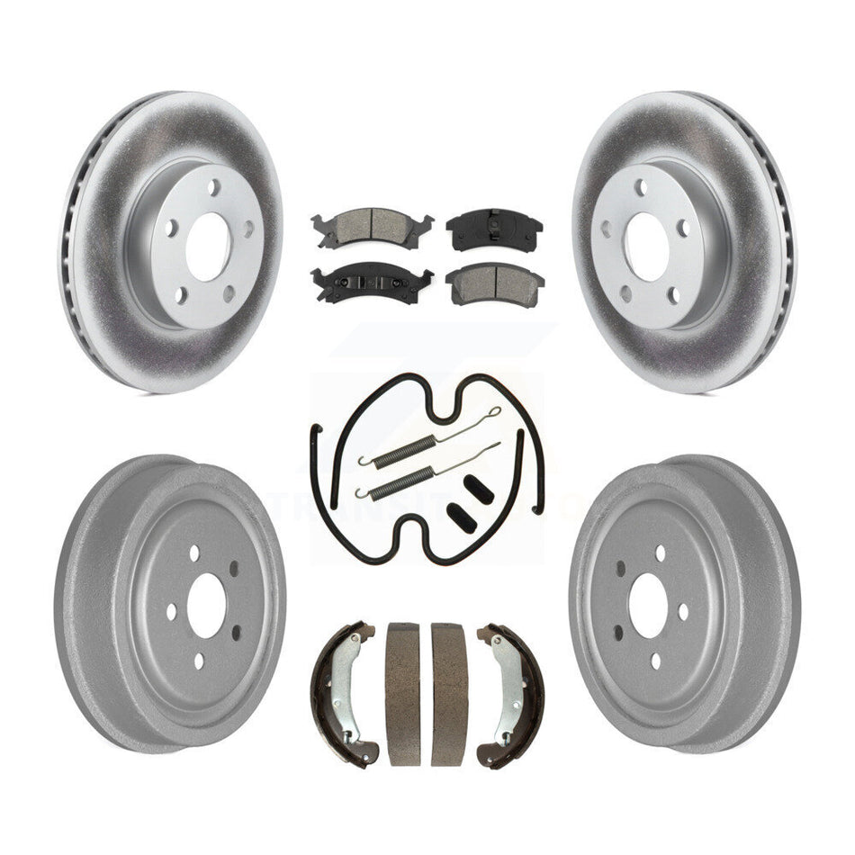 Front Rear Coat Brake Rotor Semi-Metallic Pad Drum Kit (7Pc) For Pontiac Sunfire Cavalier KGS-101496