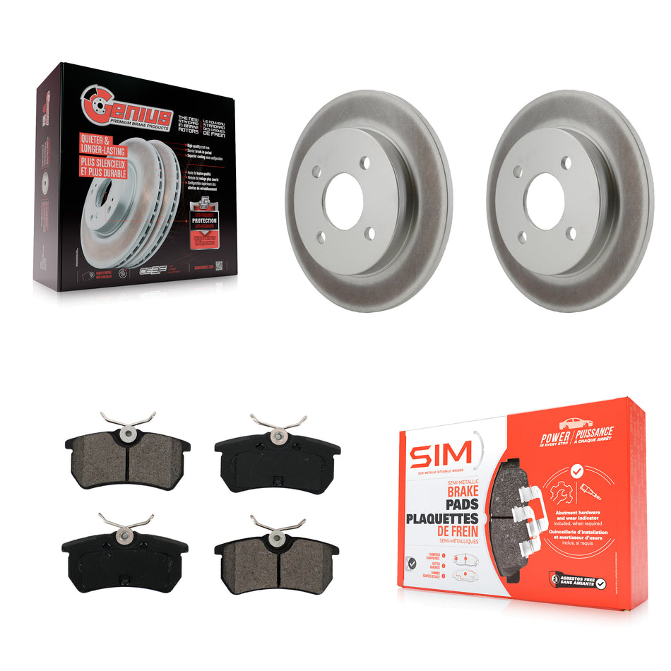 Rear Coated Disc Brake Rotors And Semi-Metallic Pads Kit For Ford Focus Fiesta KGS-101680