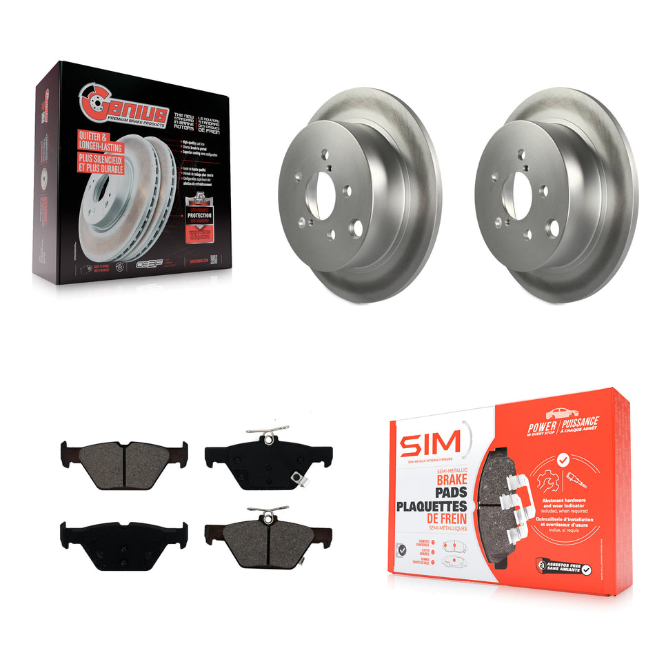 Rear Coated Disc Brake Rotors And Semi-Metallic Pads Kit For Subaru Crosstrek KGS-101688