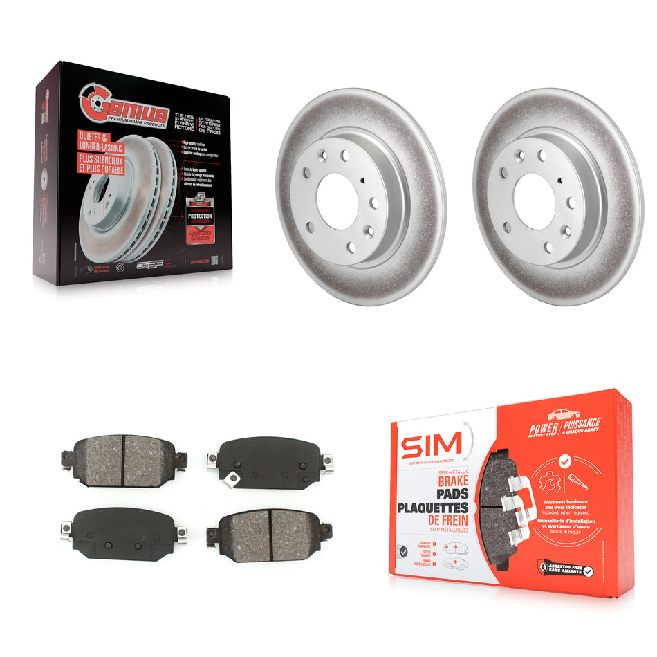 Rear Coated Disc Brake Rotors And Semi-Metallic Pads Kit For Mazda 3 CX-3 Sport KGS-101693