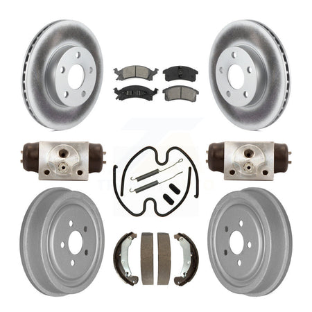 Front Rear Coat Brake Rotor Semi-Metallic Pad Drum Kit (9Pc) For Pontiac Sunfire Cavalier KGS-101749