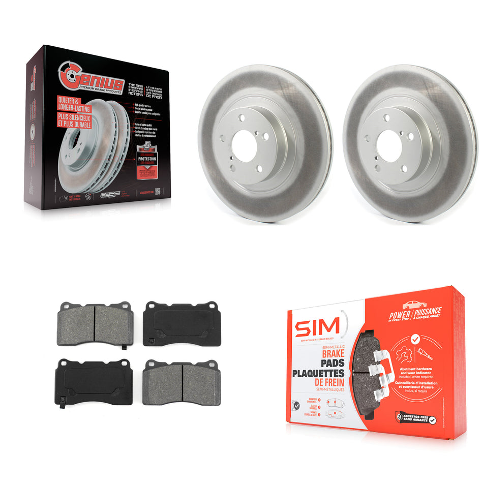 Front Coated Brake Rotor & Semi-Metallic Pad Kit For 2019 Toyota 86 Without Brembo Brakes KGS-101790