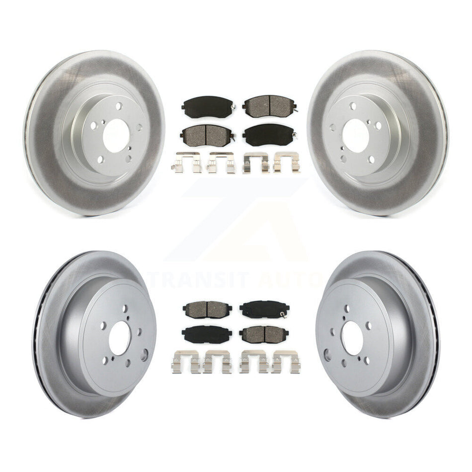 Front Rear Coated Disc Brake Rotors And Semi-Metallic Pads Kit For Toyota 86 KGS-101829