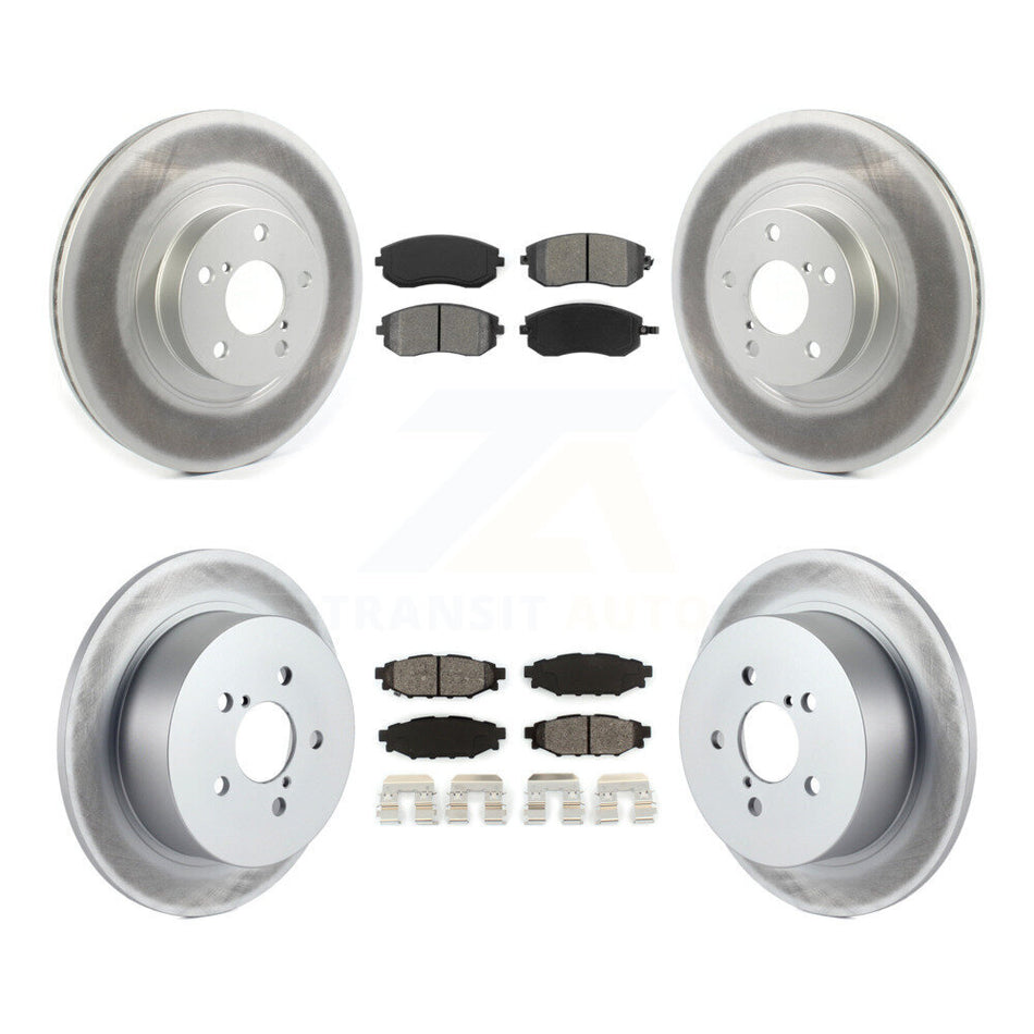 Front Rear Coated Disc Brake Rotors And Semi-Metallic Pads Kit For Subaru Outback Legacy With 292mm Diameter Rotor KGS-101832