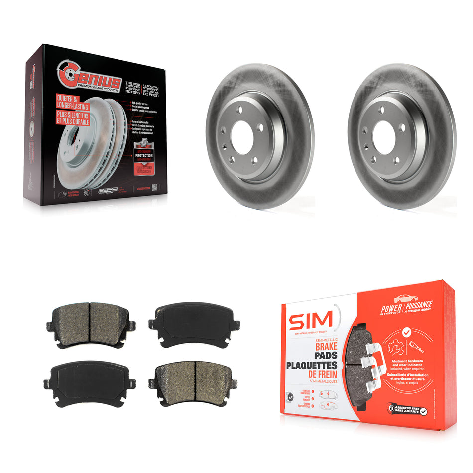 Rear Coated Disc Brake Rotors And Semi-Metallic Pads Kit For Audi Q5 A4 allroad KGS-101870