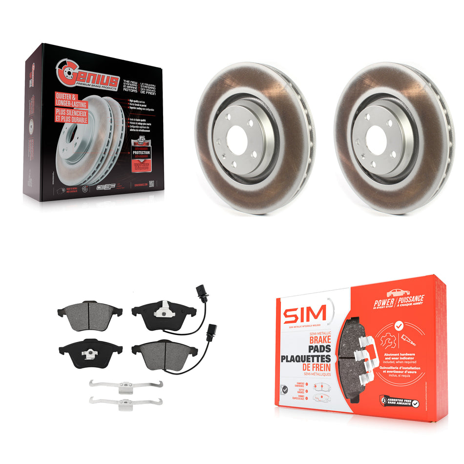 Front Coated Disc Brake Rotors And Semi-Metallic Pads Kit For Audi TT Quattro TTS KGS-101921
