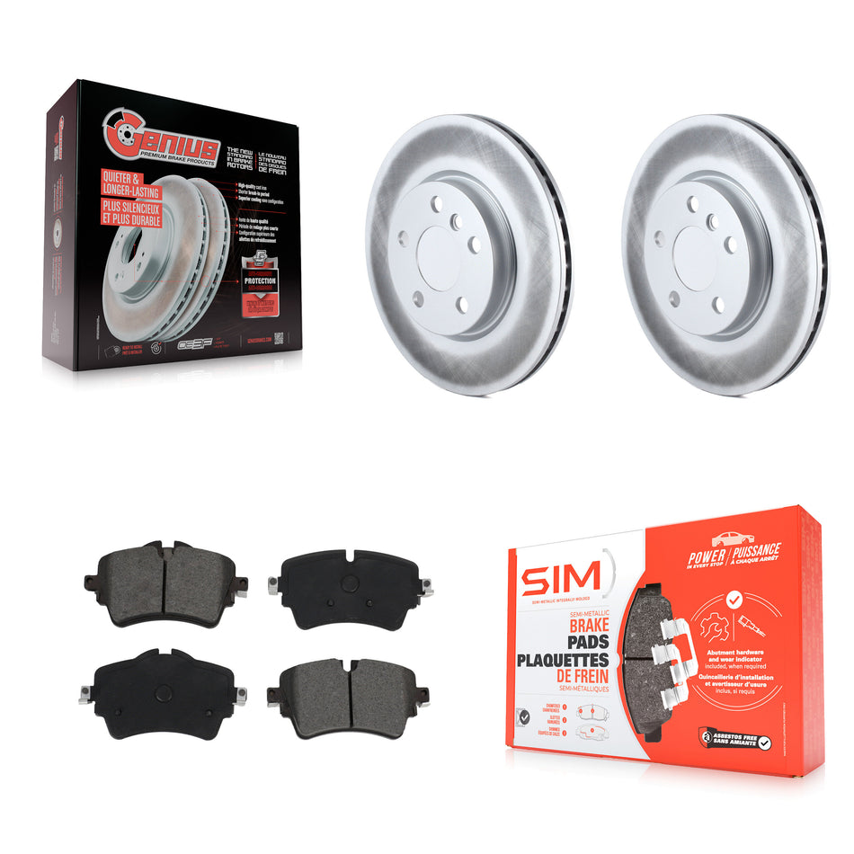 Front Coated Disc Brake Rotors And Semi-Metallic Pads Kit For Mini Cooper Clubman KGS-101931