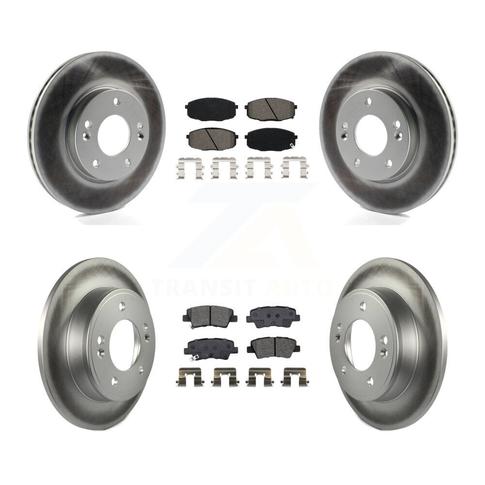 Front Rear Coat Brake Rotor Semi-Metallic Pad Kit For Kia Hyundai Forte Kona Soul Elantra KGS-101968