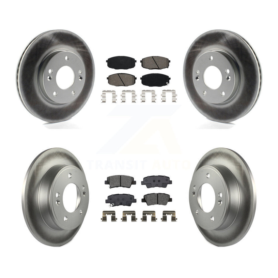 Front Rear Coat Brake Rotor Semi-Metallic Pad Kit For Kia Hyundai Forte Kona Soul Elantra KGS-101968