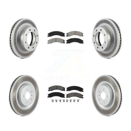 Front Rear Coated Disc Brake Rotors Semi-Metallic Pad Kit For Nissan NV2500 NV3500 NV1500 KGS-101975