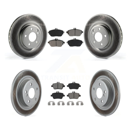 Front Rear Coat Brake Rotors Semi-Metallic Pad Kit For Mercedes-Benz GLA250 CLA250 B250 B KGS-101980