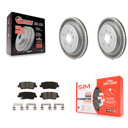 Rear Coated Disc Brake Rotors And Semi-Metallic Pads Kit For Cadillac CTS KGS-102003