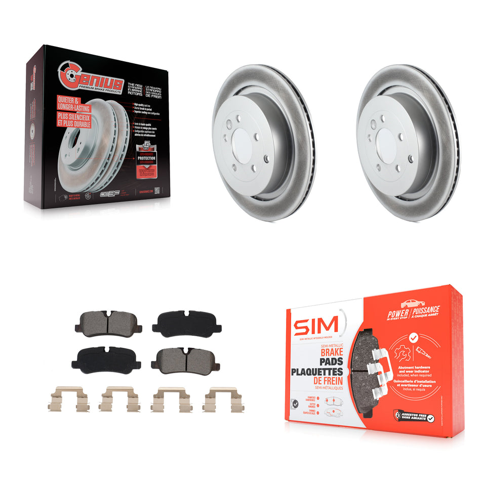 Rear Coated Disc Brake Rotors And Semi-Metallic Pads Kit For Land Rover Range Sport LR4 LR3 KGS-102014