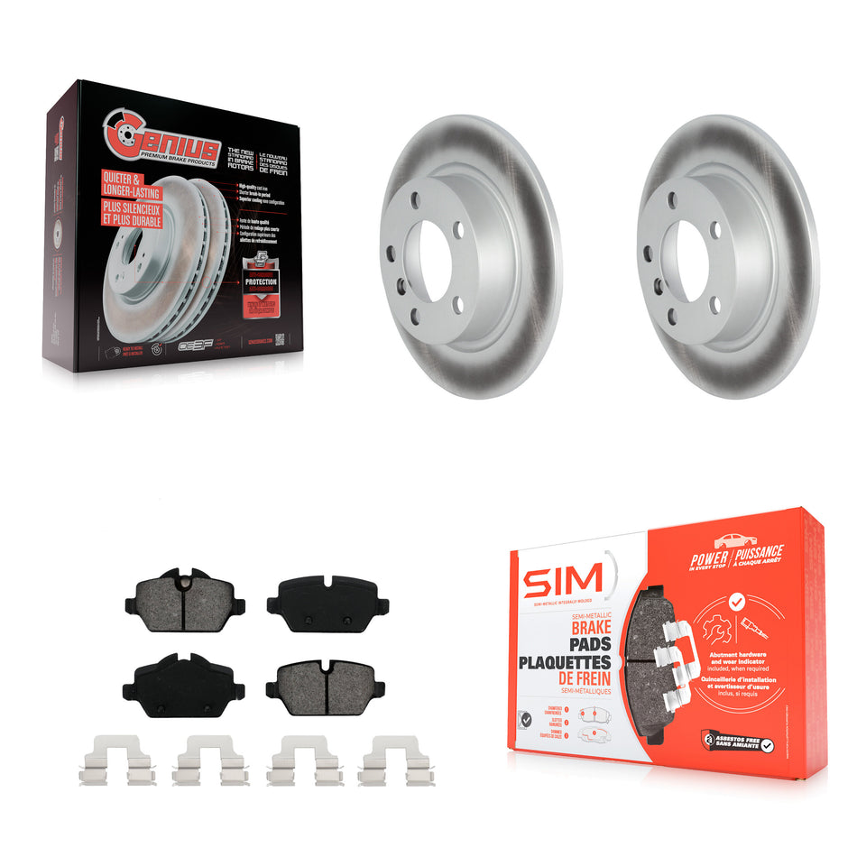 Rear Coated Disc Brake Rotors And Semi-Metallic Pads Kit For Mini Cooper Countryman Paceman KGS-102148