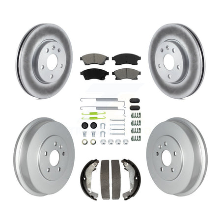 Front Rear Coat Brake Rotors Semi-Metallic Pad Drum Kit (7Pc) For Chevrolet Cruze Limited KGS-102153