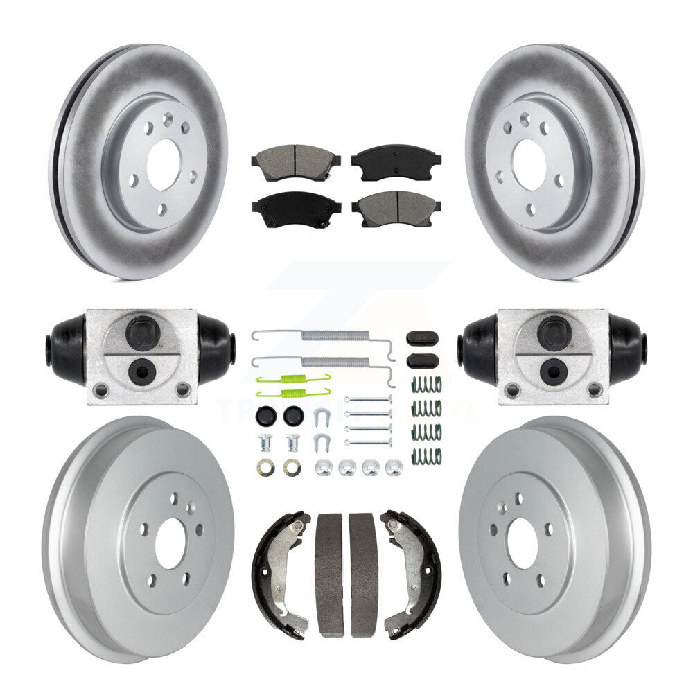 Front Rear Coat Brake Rotors Semi-Metallic Pad Drum Kit (9Pc) For Chevrolet Cruze Limited KGS-102158