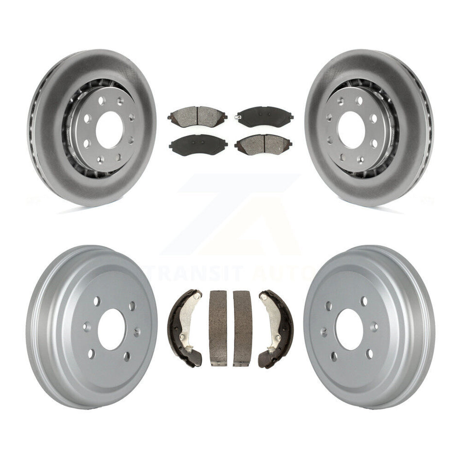 Front Rear Coated Disc Brake Rotors Semi-Metallic Pads And Drum Kit For Chevrolet Aveo Spark Aveo5 Pontiac G3 Suzuki Wave Wave5 Swift+ KGS-102205