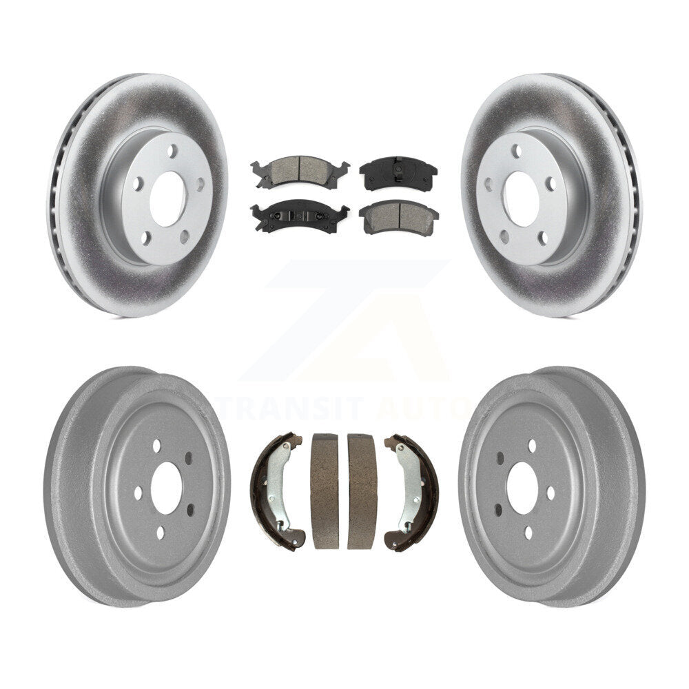 Front Rear Coat Disc Brake Rotor Semi-Metallic Pad Drum Kit For Pontiac Sunfire Chevrolet KGS-102213