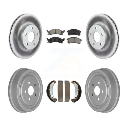 Front Rear Coat Disc Brake Rotor Semi-Metallic Pad Drum Kit For Pontiac Sunfire Chevrolet KGS-102213
