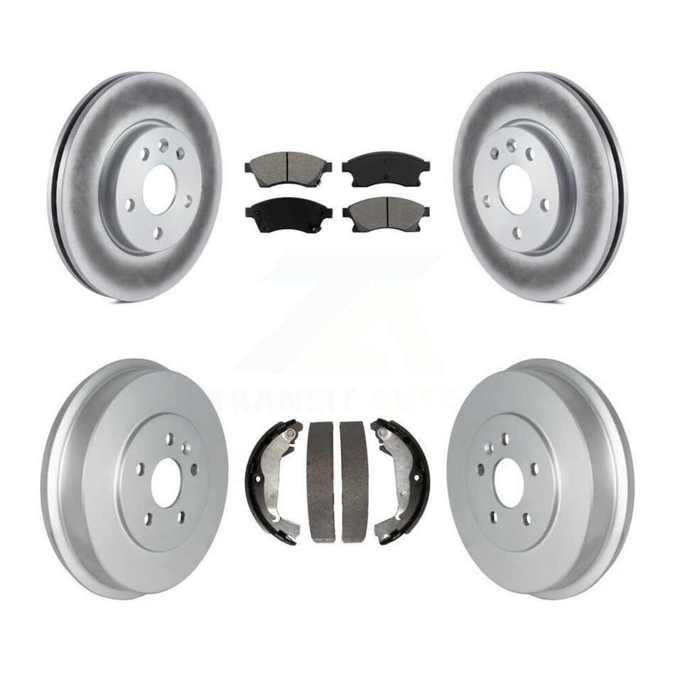 Front Rear Coated Disc Brake Rotors Semi-Metallic Pads And Drum Kit For Chevrolet Cruze Limited KGS-102234