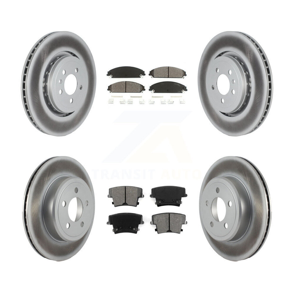 Front Rear Coated Disc Brake Rotors And Semi-Metallic Pads Kit For Dodge Charger With 355mm Diameter Rotor KGS-102266