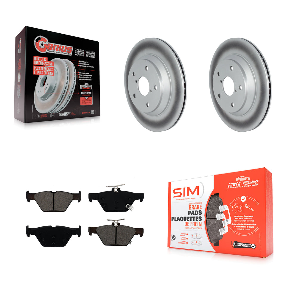 Rear Coated Disc Brake Rotors And Semi-Metallic Pads Kit For Subaru Forester KGS-102302