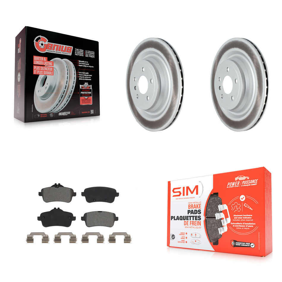 Rear Coated Disc Brake Rotors And Semi-Metallic Pads Kit For Mercedes-Benz GLS450 GL450 GLS550 GL350 GL550 ML400 ML250 ML63 AMG GLS350d KGS-102313