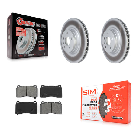 Front Coated Disc Brake Rotors And Semi-Metallic Pads Kit For Tesla S X KGS-102337