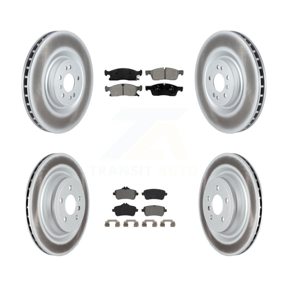 Front Rear Coated Disc Brake Rotors And Semi-Metallic Pads Kit For Mercedes-Benz GLS450 GL450 GL350 ML250 KGS-102348
