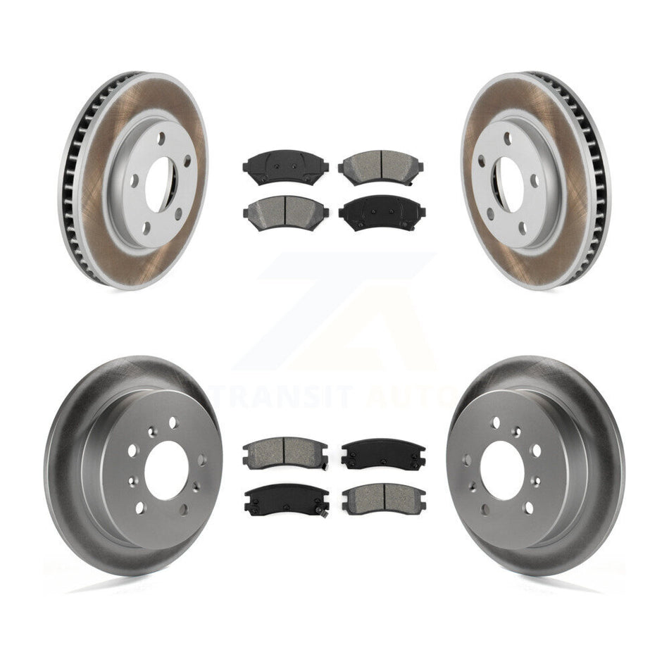 Front Rear Coated Disc Brake Rotors And Semi-Metallic Pads Kit For Buick Century Pontiac Grand Prix Chevrolet Venture Regal Oldsmobile Intrigue Montana Trans Sport KGS-102373
