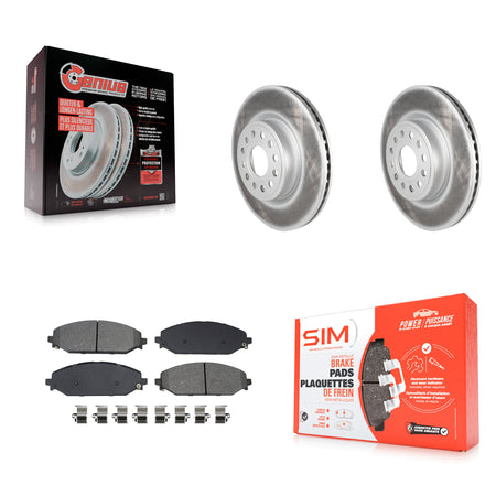 Front Coated Disc Brake Rotors And Semi-Metallic Pads Kit For Ram 1500 KGS-102407