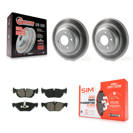 Rear Coat Brake Rotors Semi-Metallic Pad Kit For 12 BMW X1 With 336mm Diameter Rotor KGS-102427
